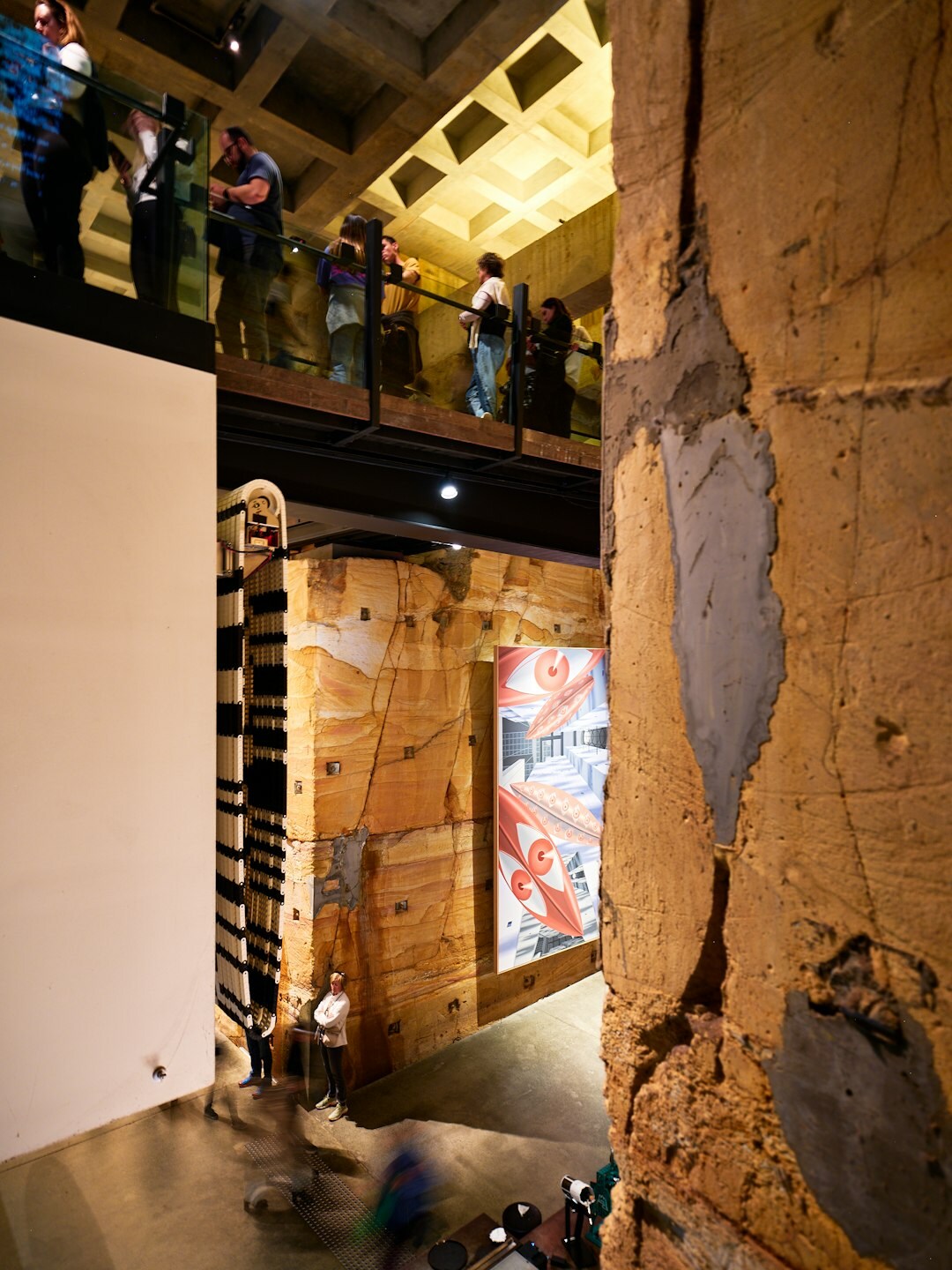 Television production team coordinating a live broadcast in a gallery
